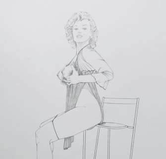 Giovanna Casotto | Giovanna Casotto - illustrazione originale a matita â€œMarilyn Monroeâ€ - 25x35 - firmata - Page volante (2021) | Catawiki