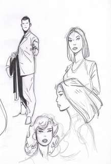 Berthet | Nico, ensemble de 4 études Ã  la mine de plomb et… | Millon