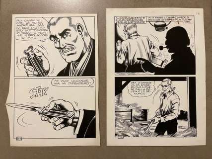 Magnus | Kriminal 201 e 245 - Magnus. N. 2 Tavole Originali - Page volante - Exemplaire unique | Catawiki