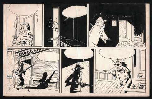 Macherot, Raymond | Macherot, Raymond - Planche originale - Les enquêtes du colonel Clifton (1/2 planche) - Page volante - (1959) | Catawiki