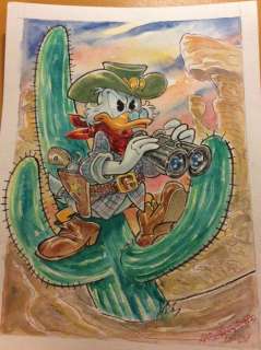 Alessandro Gottardo | Donald Duck - â€œNon c’e Legge dopo Dodge City, non c’è Dio oltre il fiume Pecosâ€ - Exemplaire unique - (2021/2021) | Catawiki