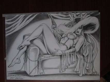 Nik Guerra | Coco Von Sade - Dessin original - Format: 42 x 30 cm. | Catawiki
