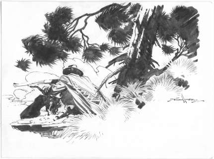 Tom Grindberg | Grindberg - Man in Serape with Rifle NO RESERVE! | Russ Cochran