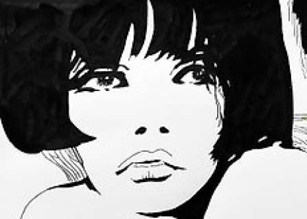 Luciano Bernasconi | Valentina - Lube / inchiostro su carta - firmato - Page volante | Catawiki