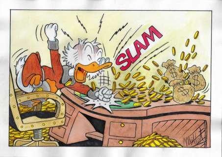 Millet | Scrooge McDuck - Original Drawing - Millet - Size: 21 x 29,5 cm | Catawiki