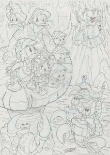 Julian Jordan | Julian Jordan - 29,5 x 41,4 cm A3- Scrooge DuckTales - The Treasure of the Lost Lamp | Catawiki