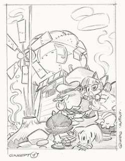 Stefano Intini - Topolino # 2008 - Stefano Intini - bozzetto/studio di copertina - Page volante - Exemplaire unique - (2751)