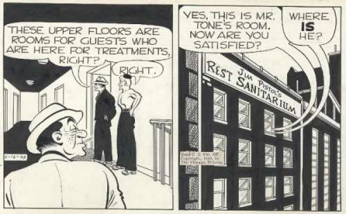 53: Gould Dick Tracy daily 6/16/49 original comic art | Russ Cochran