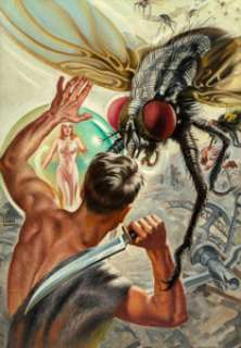 Earle K. Bergey (American, 1901-1952)
 The Sleeper is a Rebel, Thrilling Wonder Stories cover, February 1948
 Oil on can... | Heritage