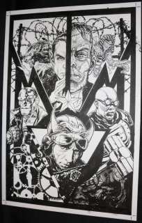 Tony Harris - Justice league united #13 cover - la - enemy ace, robotman, steel, frankenstein and the creature commandos - 2015 signed