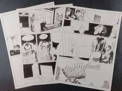 Roberto de Angelis | Nathan Never - Scontro Finale - 3 tavole originali - Page volante - Exemplaire unique - (2012) | Catawiki