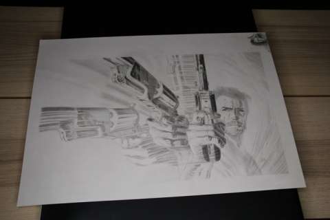 Lamy, Fabrice | Lamy, Fabrice - Dessin original - Clint Eastwood | Catawiki