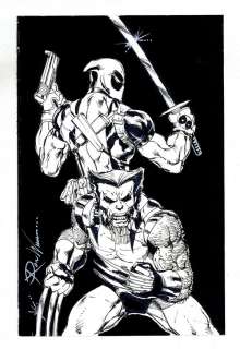 Deadpool and Wolverine Sketch by Ron Williams | mycomicshop.com