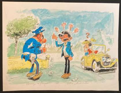 Dino Attanasio | Modeste & Pompon - Dessin original en couleurs | Catawiki