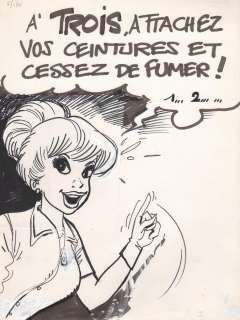 Walthéry | Natacha, illustration au feutre sur papier dessin … | Millon