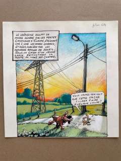 De Moor, Johan | De Moor, Johan - Dessin originale couleur - La Vache Pi= 3.1416 | Catawiki