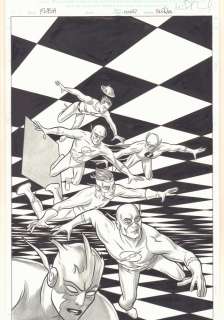 Mike Allred - flash #31 variant cover - barry allen, jay garrick, kid flash (wally west,) and reverse flash - 2014 signed