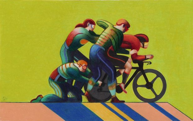 Lorenzo Mattotti | Ciclista - Fondazione Pirelli, 2024 | Philippe Labaune Gallery