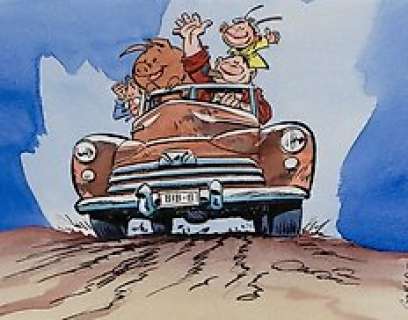 Didier Conrad - Conrad - Illustration originale Les Innommables T11 - ‘Au nord de White Sands‘ pour ex-libris - (2003)