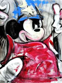 Ruttum, Street Artist | Mickey Sorcerer - Street Art Large Painting - RUTTUM - 105 x 80 cm - Acrylic Art - Canvas - Original Artwork | Catawiki