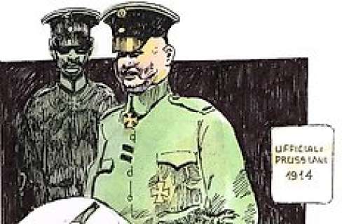 Renzo Calegari | Renzo Calegari - Illustrazione originale "Ufficiali Prussiani" - Page volante - Exemplaire unique - (2010) | Catawiki