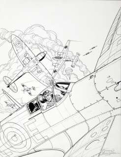 Bergèse | Biggles, illustration Ã  l’encre de Chine et Ã… | Millon