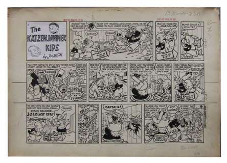 Original Art for the Katzenjammer Kids Comic Strip (December 21, 1958) by Joe Musial | mycomicshop.com