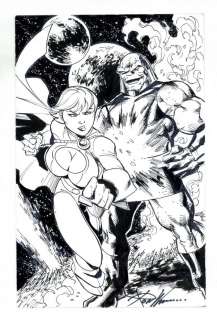 Power Girl vs. Darkseid Sketch by Ron Williams | mycomicshop.com