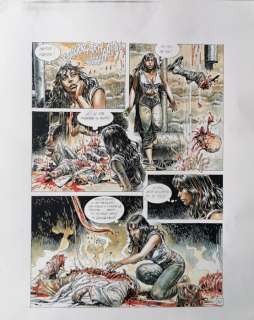 Paolo Eleuteri Serpieri | Druuna, Morbus Gravis, Charlie #43 pag.37 - Paolo Eleuteri Serpieri "Morbus Gravis" acquerello su stampa - Page volante - Exemplaire unique - (1986) | Catawiki