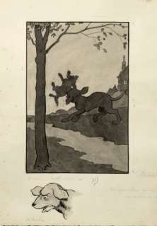 Rabier Benjamin (1864-1939) | RABIER Benjamin Â«DédècheÂ» Lavis d’encre de Chine pour 2 illustrations& | Tessier Sarrou