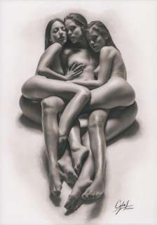 Calas, J.M. | Jean Michel Calas - Dessin original - Les trois grÃ¢ces - Format: 29,7 x 42 cm. - (2022) | Catawiki