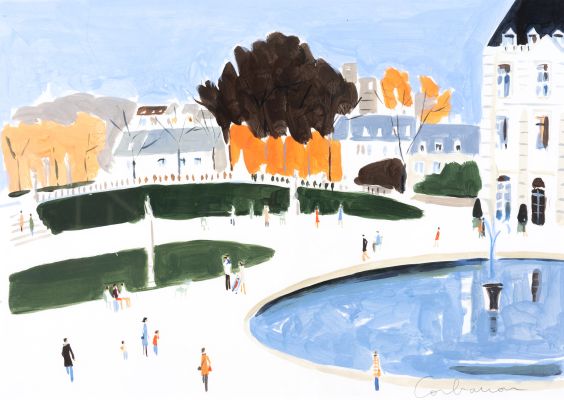 Dominique Corbasson | Sans titre - Acrylique sur papier | Huberty Breyne Gallery