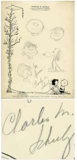 Charles Schulz Drawing of His ’’Peanuts’’ Characters From 1957 -- Includes Charlie Brown, Snoopy, Lucy, Linus & Schroeder | Nate Sanders