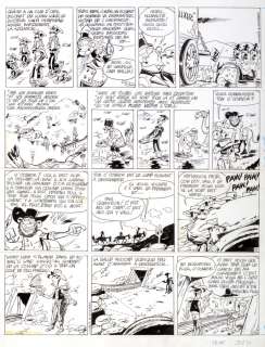 Morris (Studios) | Lucky Luke, planche n°15 Ã  l’encre de Chine … | Millon