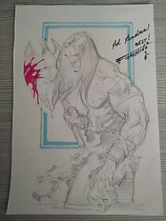 Fabrizio Fiorentino - Conan le Barbare - Fabrizio Fiorentino Illustrazione originale Cona il Barbaro - Page volante - Exemplaire unique - (2005/2005)