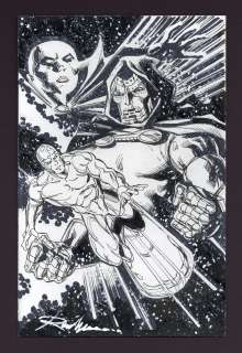 Silver Surfer, Doctor Doom, and the Watcher Sketch by Ron Williams | mycomicshop.com