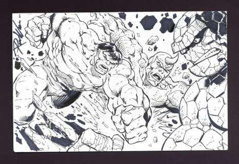 Hulk, Rhino, and Thing Sketch by Ron Williams | mycomicshop.com