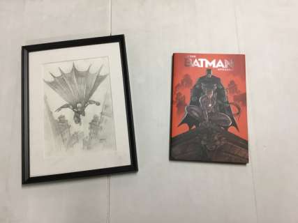 Marini, Enrico | Marini, Enrico - Dessin original - avec Batman l’intégrale + jaquette - C - (2014/2020) | Catawiki