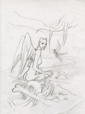 Enki Bilal | GRAPHITE IN PROGRESS 3 – Dessin original 66 | Galerie Barbier