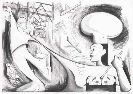 Fanny Michaëlis | Sans titre - Crayon noir sur papier | Huberty Breyne Gallery