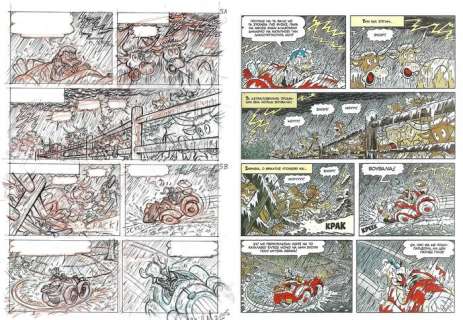 Sune Troelstrup, Millet | Donald Duck - "The Pirates are Coming" - D/D 2003-031 - page 5 - Signed Original Comic Page by Millet (2005) | Catawiki