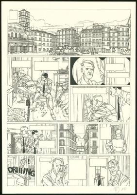 Jean-Christophe Thibert | Planche originale n°12 - Il faut sauver Hitler - Kaplan & Masson | Daniel Maghen