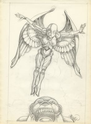 Jean-Michel Nicollet | MEKANOPOLIS – DESSIN ORIGINAL 021 | Galerie Barbier