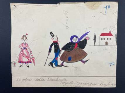 Autore Non Reperito | Il Giornalino della Domenica - "La Gelosia della Sberletti" - Page volante | Catawiki