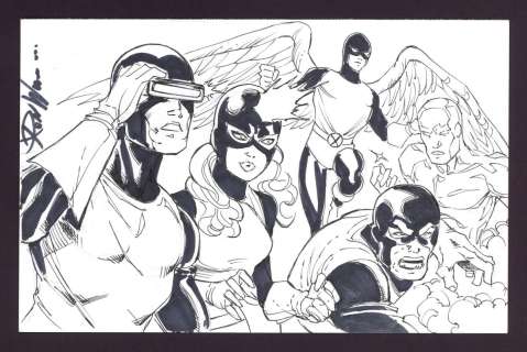 Original 5 X-Men Sketch by Ron Williams | mycomicshop.com