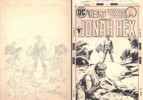 Luis Dominguez - Weird western tales #19 cover - early jonah hex appearance - 1973 signed
