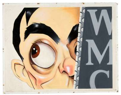 SAM BERMAN EDDIE CANTOR NBC AFFILIATE ORIGINAL PROMOTIONAL PAINTING. | Hake’s