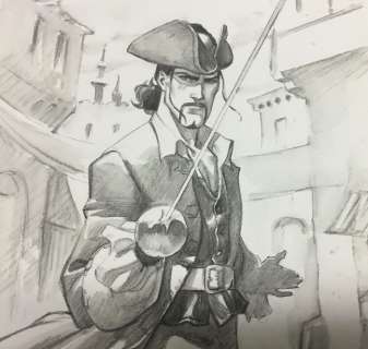 Luigi Critone | Critone - Dessin original - Le Scorpion en garde - Le scorpion | Catawiki