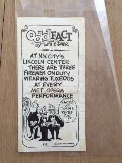 Will Eisner | Will eisner - ODD FACT 3-9 (1975) | Catawiki