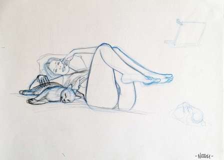 Marco Nizzoli | Marco Nizzoli - original sketch "Pin Up" - Page volante | Catawiki